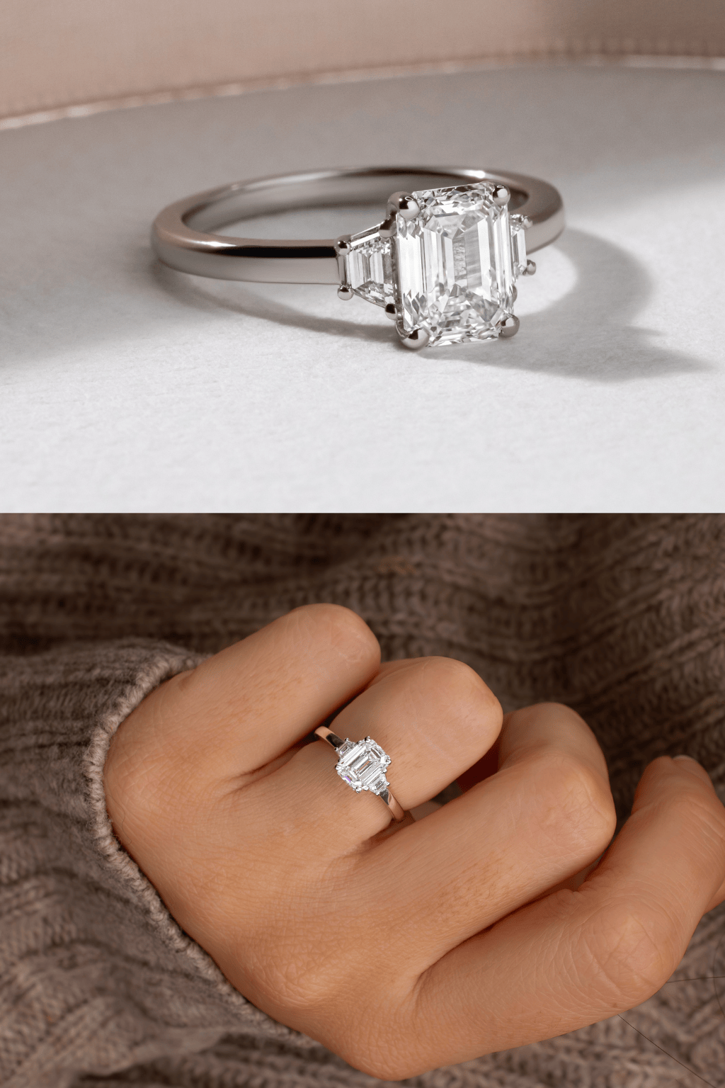 emerald cut lab grown diamonds