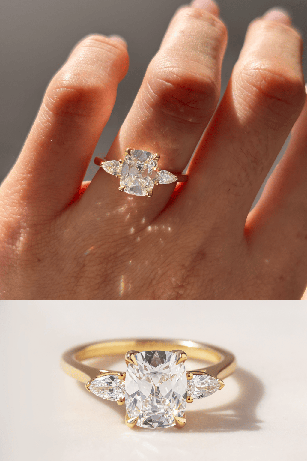 lab grown old mine cut diamonds