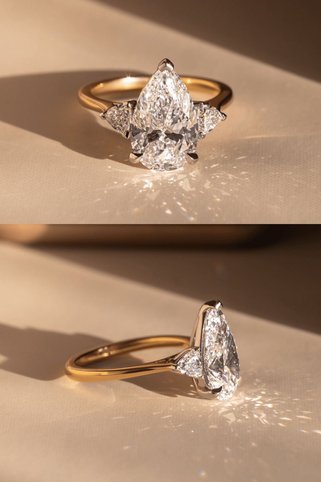 pear cut lab grown diamonds