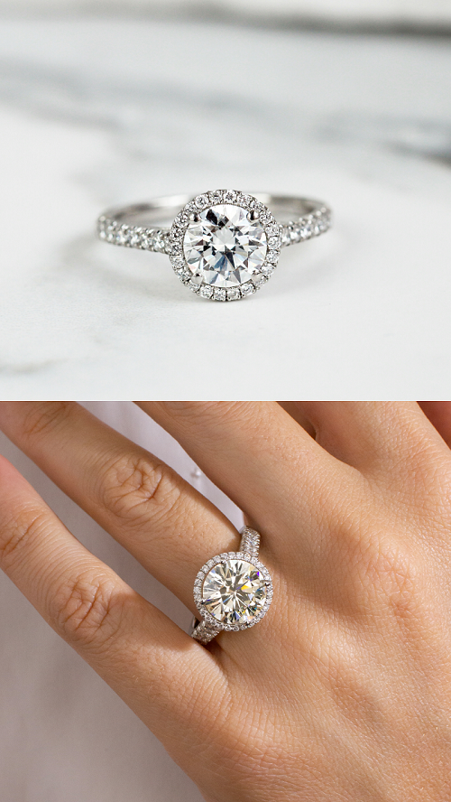 Round Halo Engagement Ring
