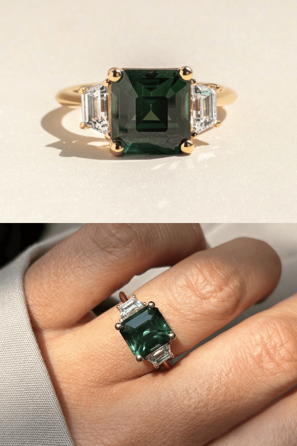 Teal Sapphire Engagement Rings