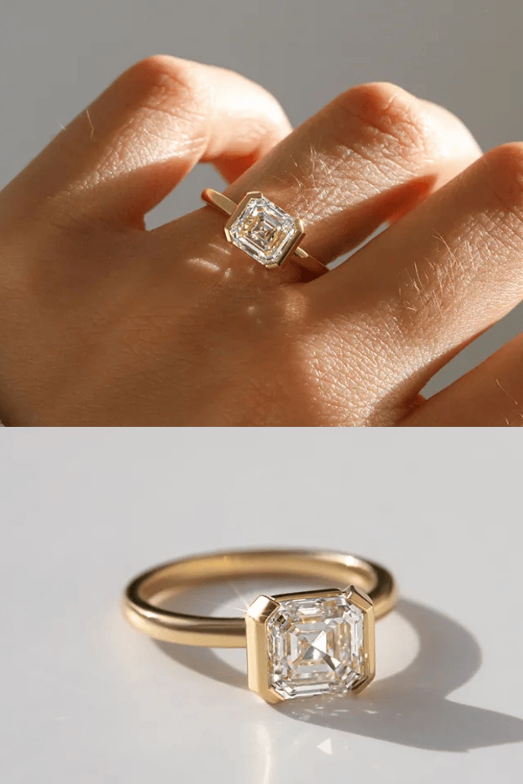 Asscher Solitaire Engagement Rings
