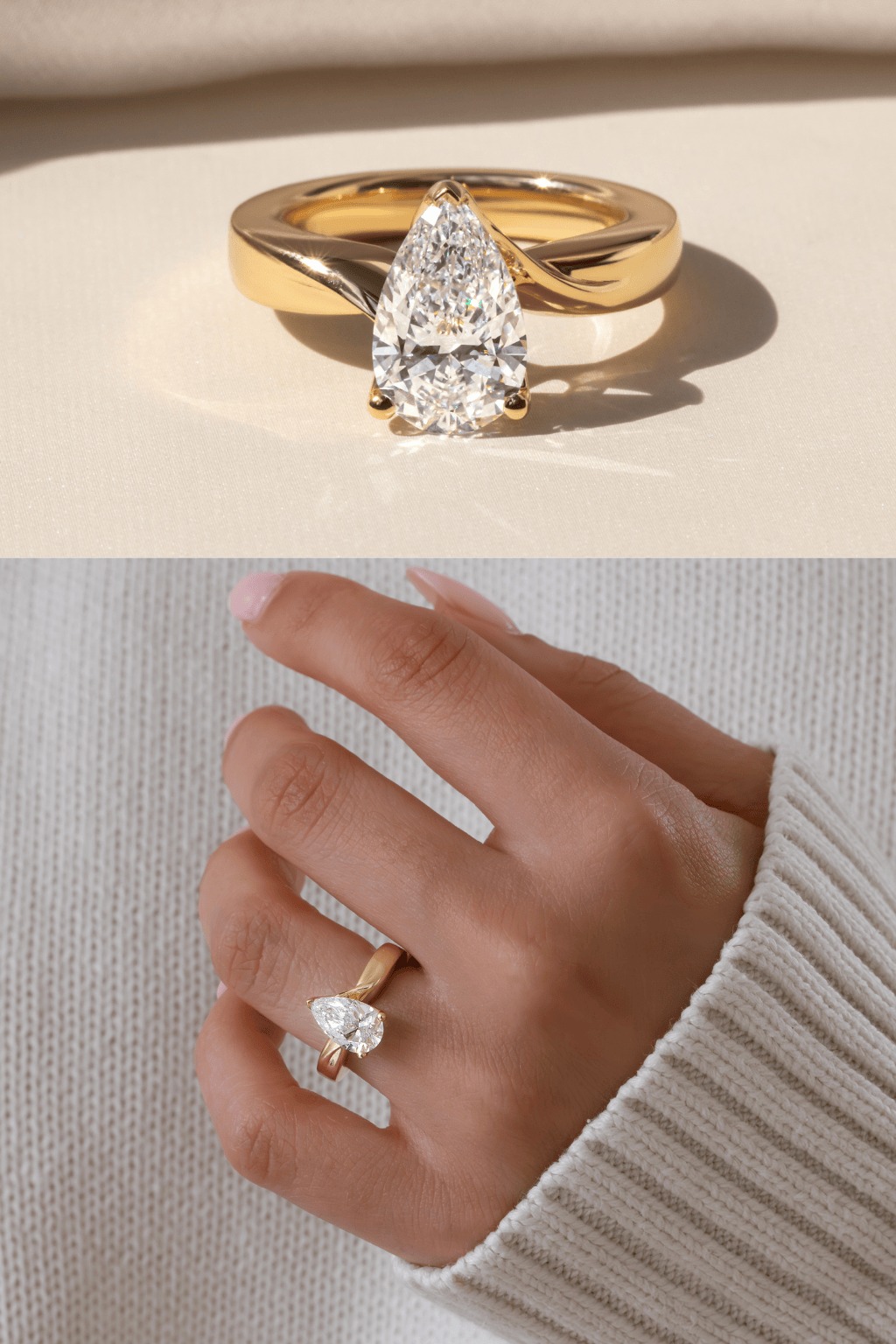 Pear Solitaire Engagement Rings