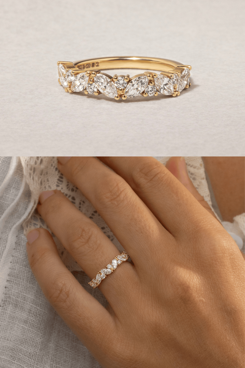 yellow gold eternity rings
