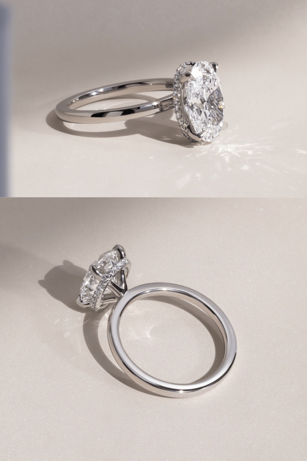 Platinum Hidden Halo Engagement Ring