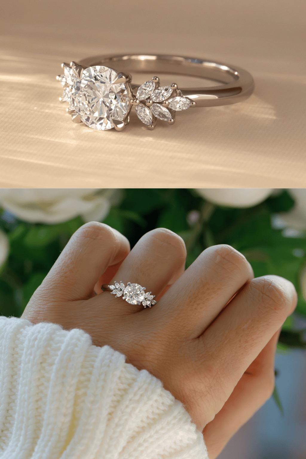 Unique Engagement Rings White Gold
