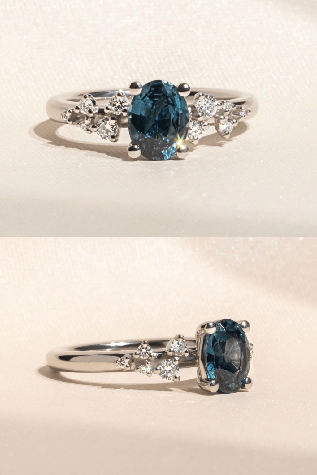 Unique Platinum Engagements Ring