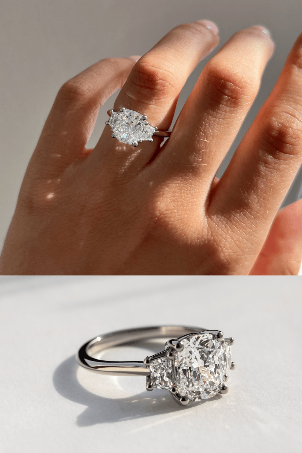 White Gold Trilogy Engagement Ring