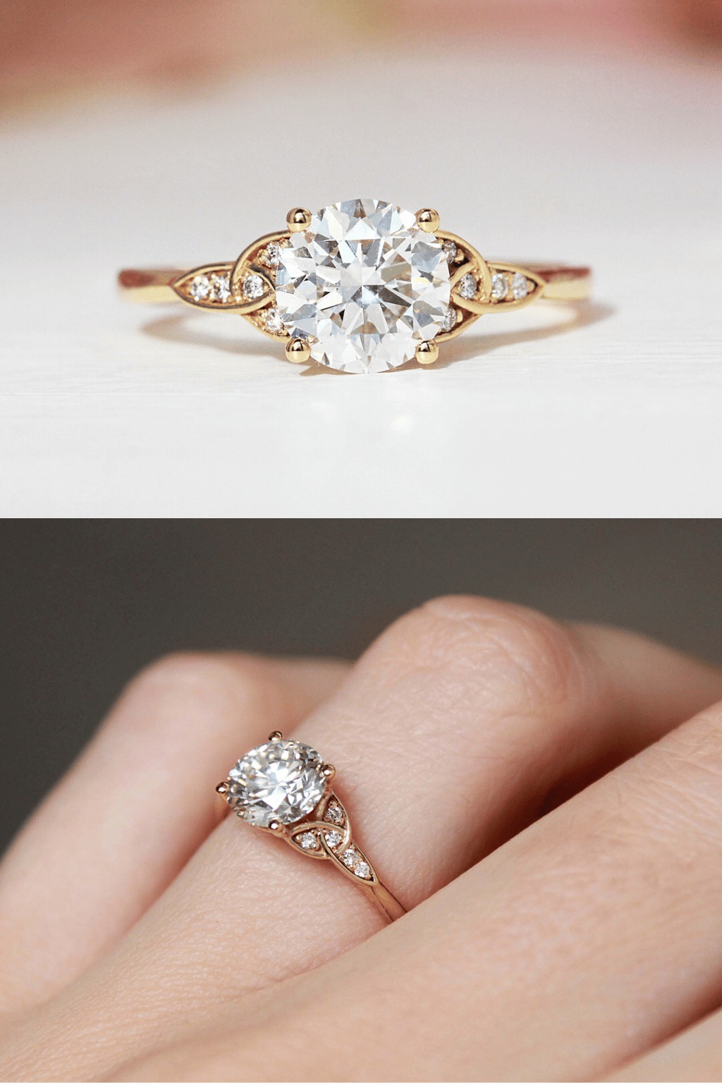 Yellow Gold Celtic Engagement Ring