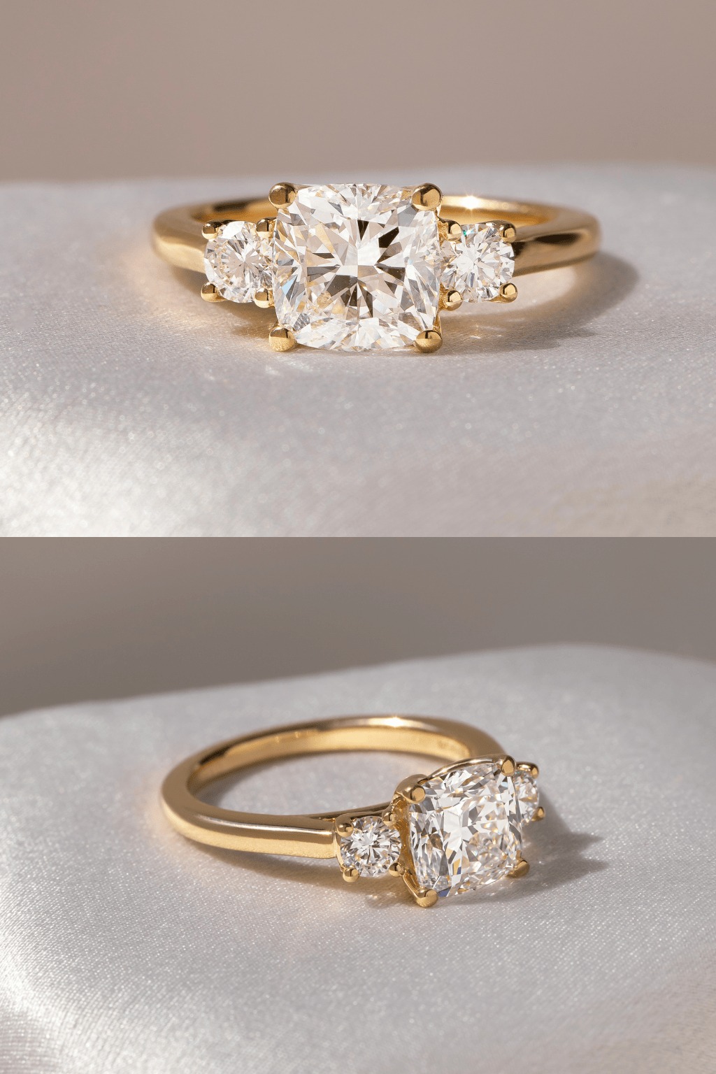 Yellow Gold Trilogy Engagement Ring