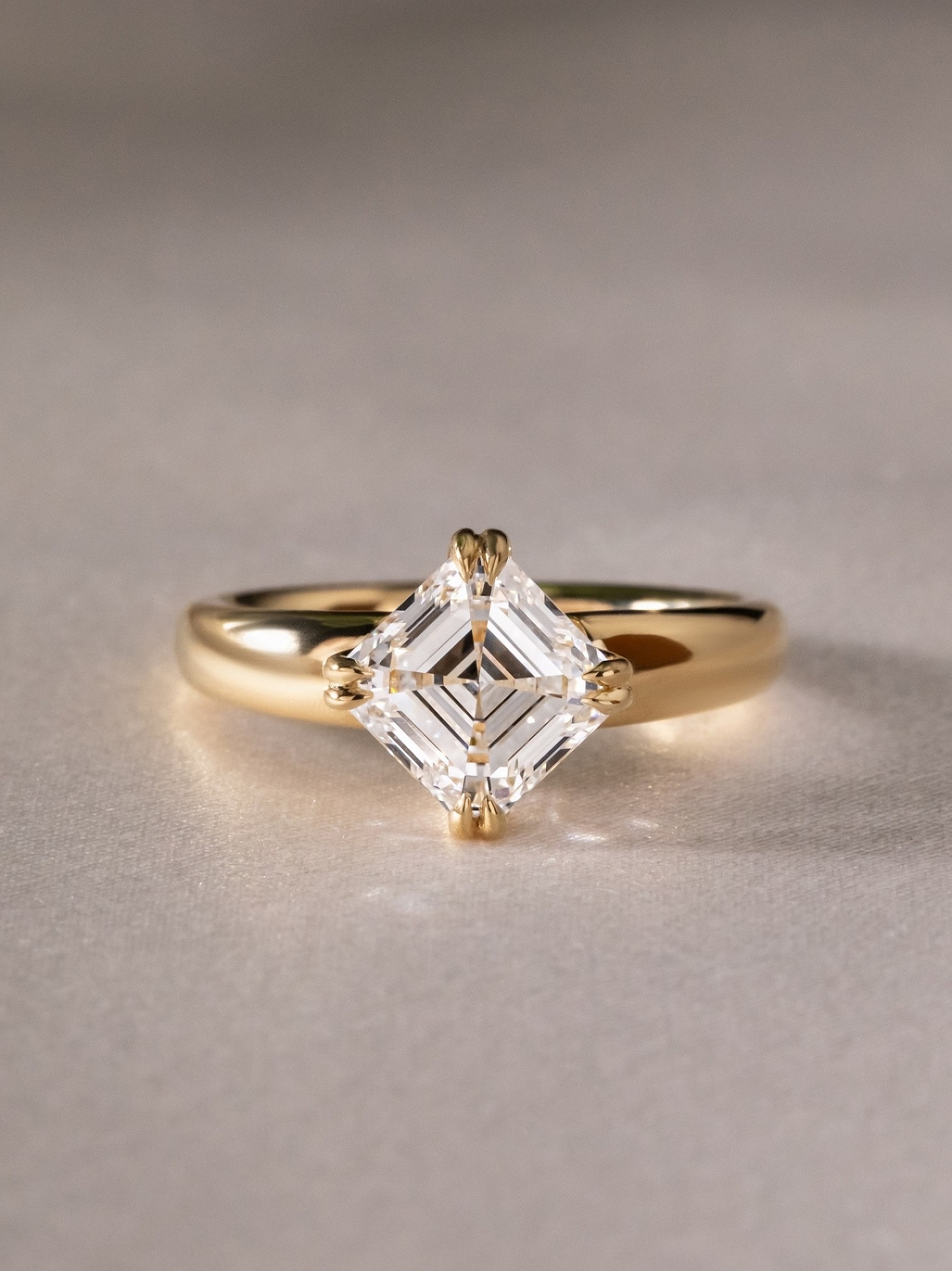 Asscher Cut Diamond Ring