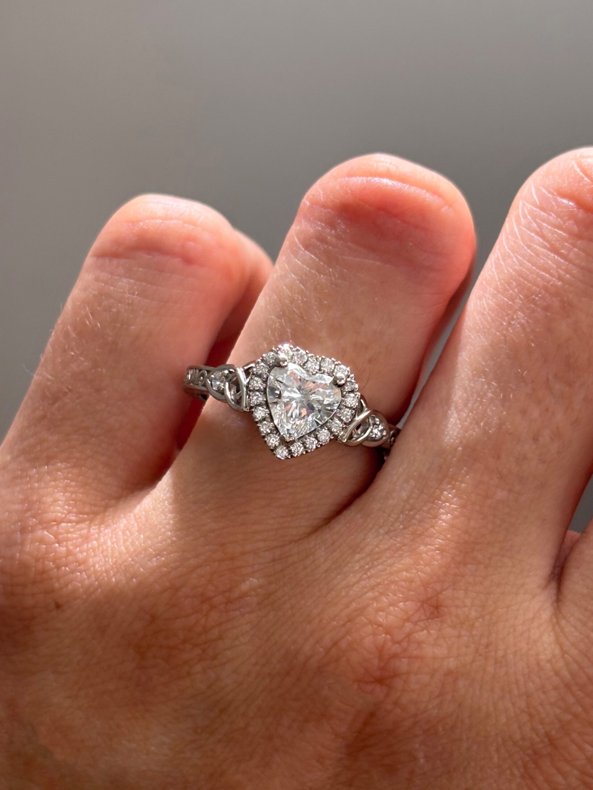 Heart Shaped Diamond Ring.