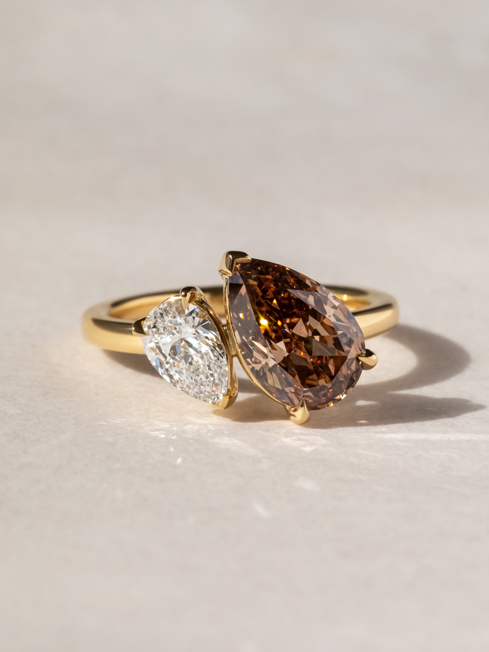 Pear Shaped Diamond Ring