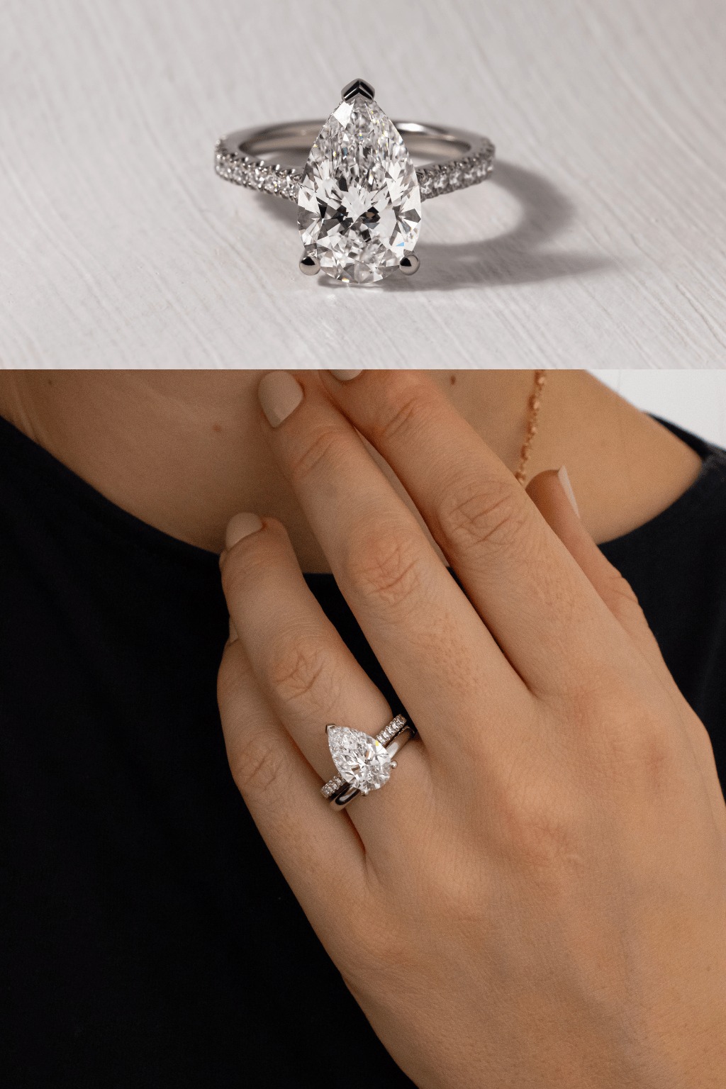 Platinum Pear Shaped Engagement Ring