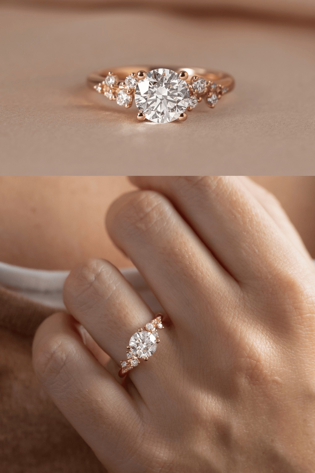 Rose Gold Engagement Rings Round