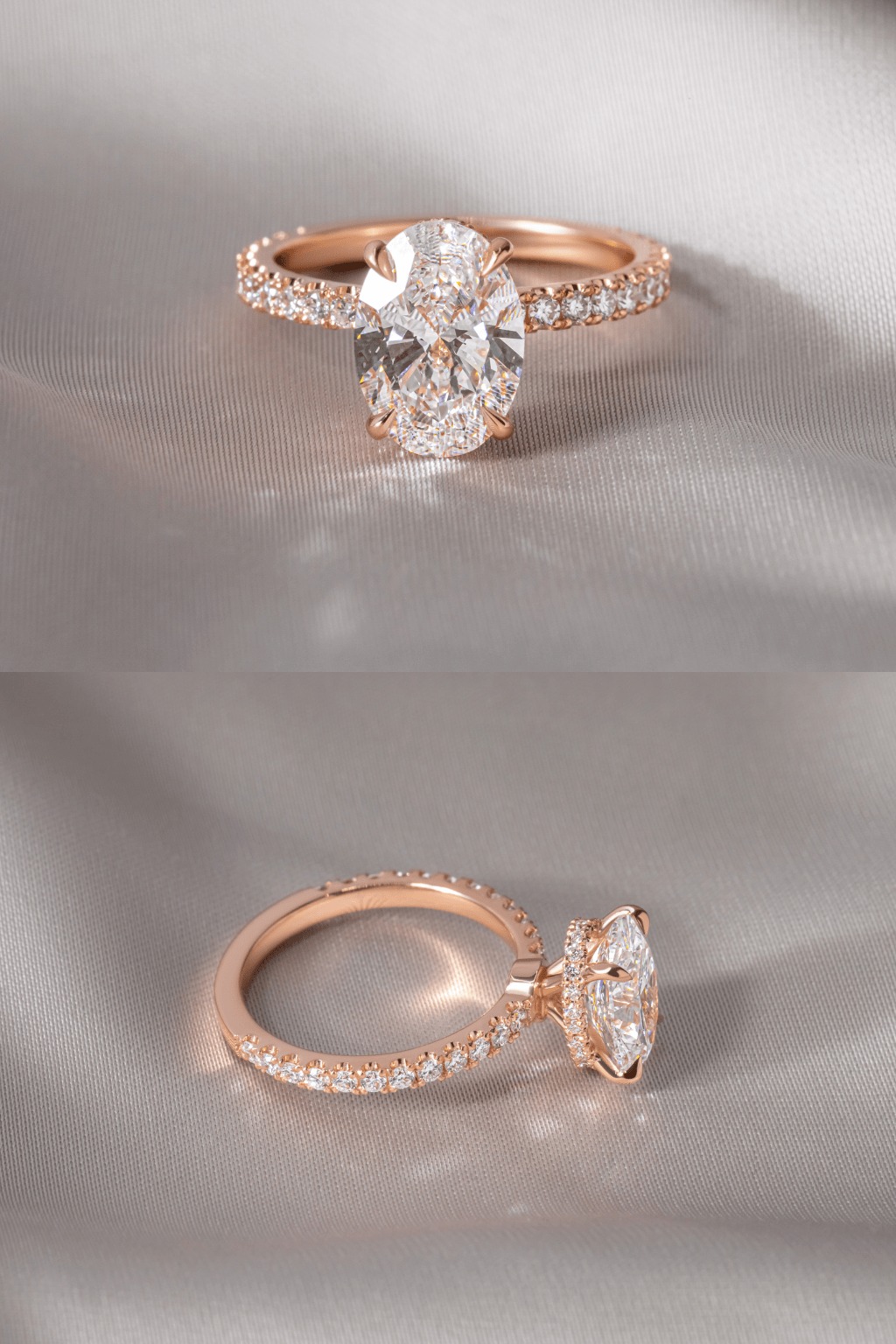 Rose Gold Oval Engagement Ring