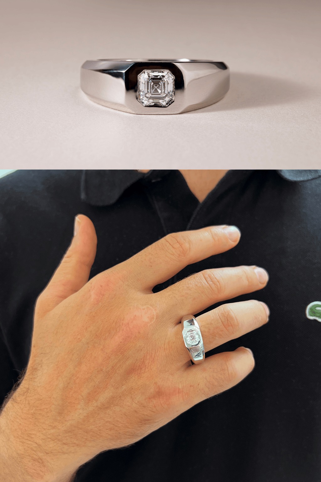 Men's White Gold Wedding Ring