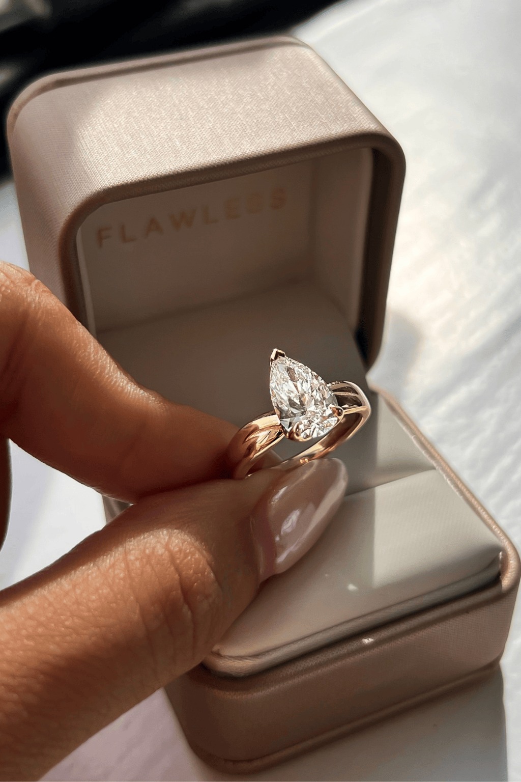 Vintage Pear Engagement Ring