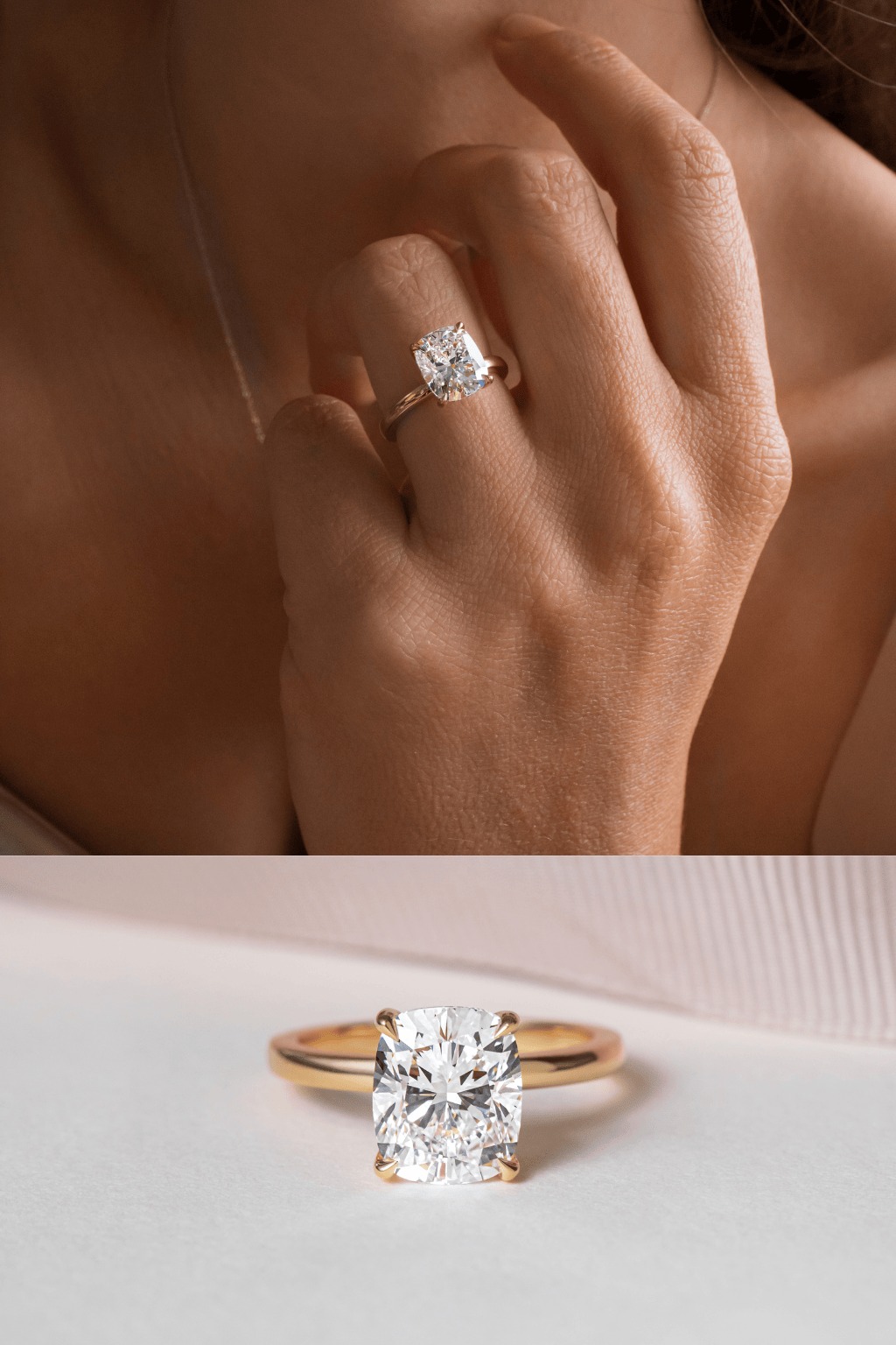 3 Carat Cushion Cut Diamond Ring