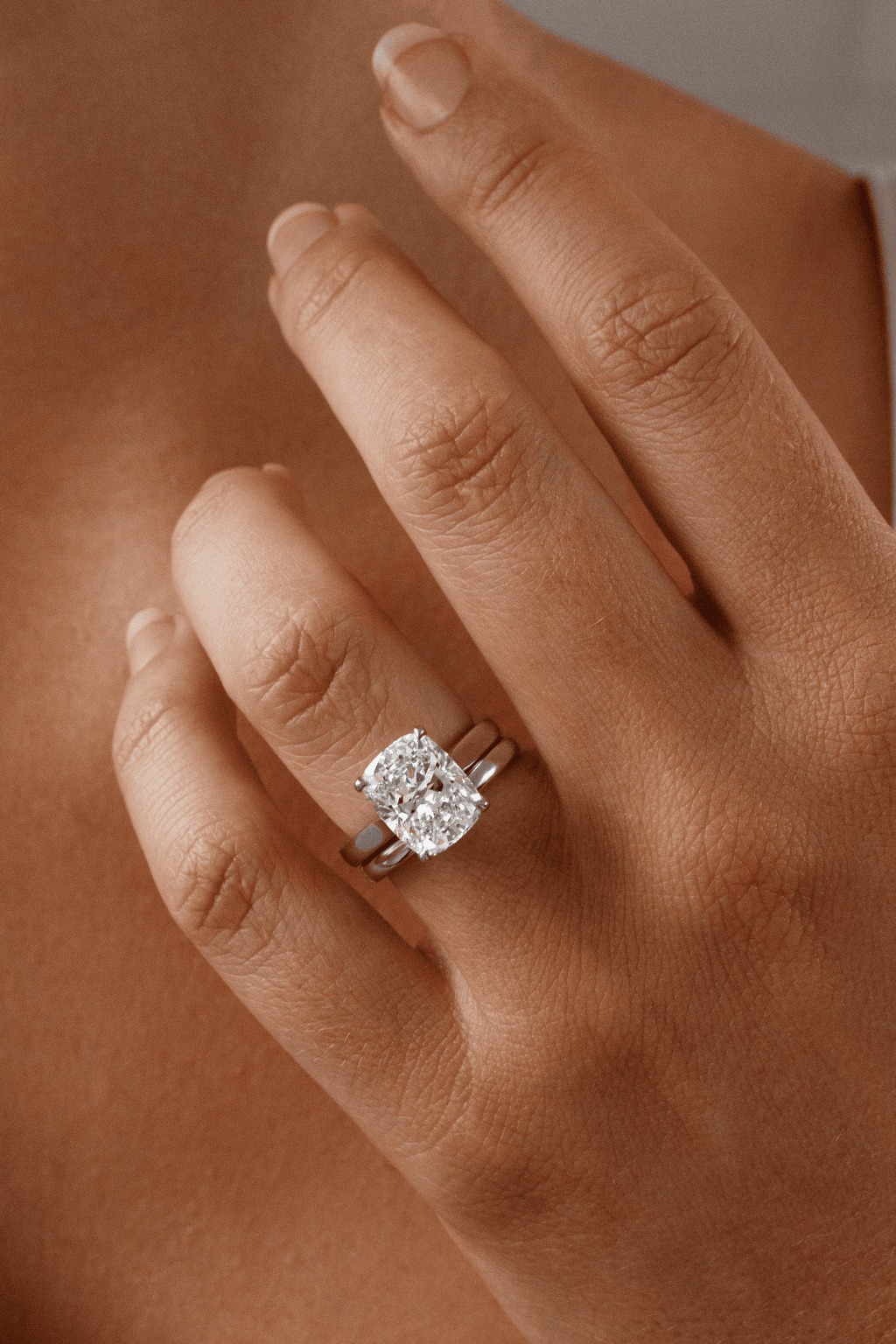 4 Carart Cushion Cut Diamond Ring