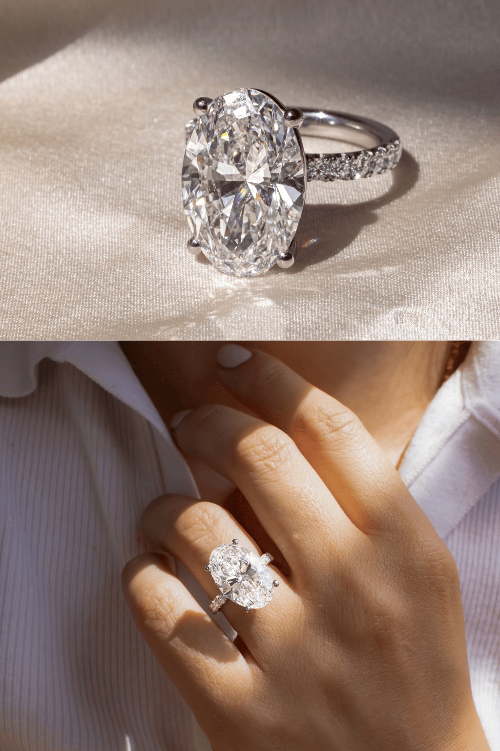 9 Carat Oval Diamond Ring