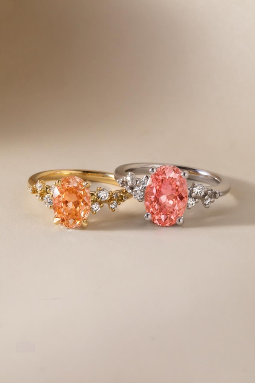 Parparadascha sapphire engagement rings