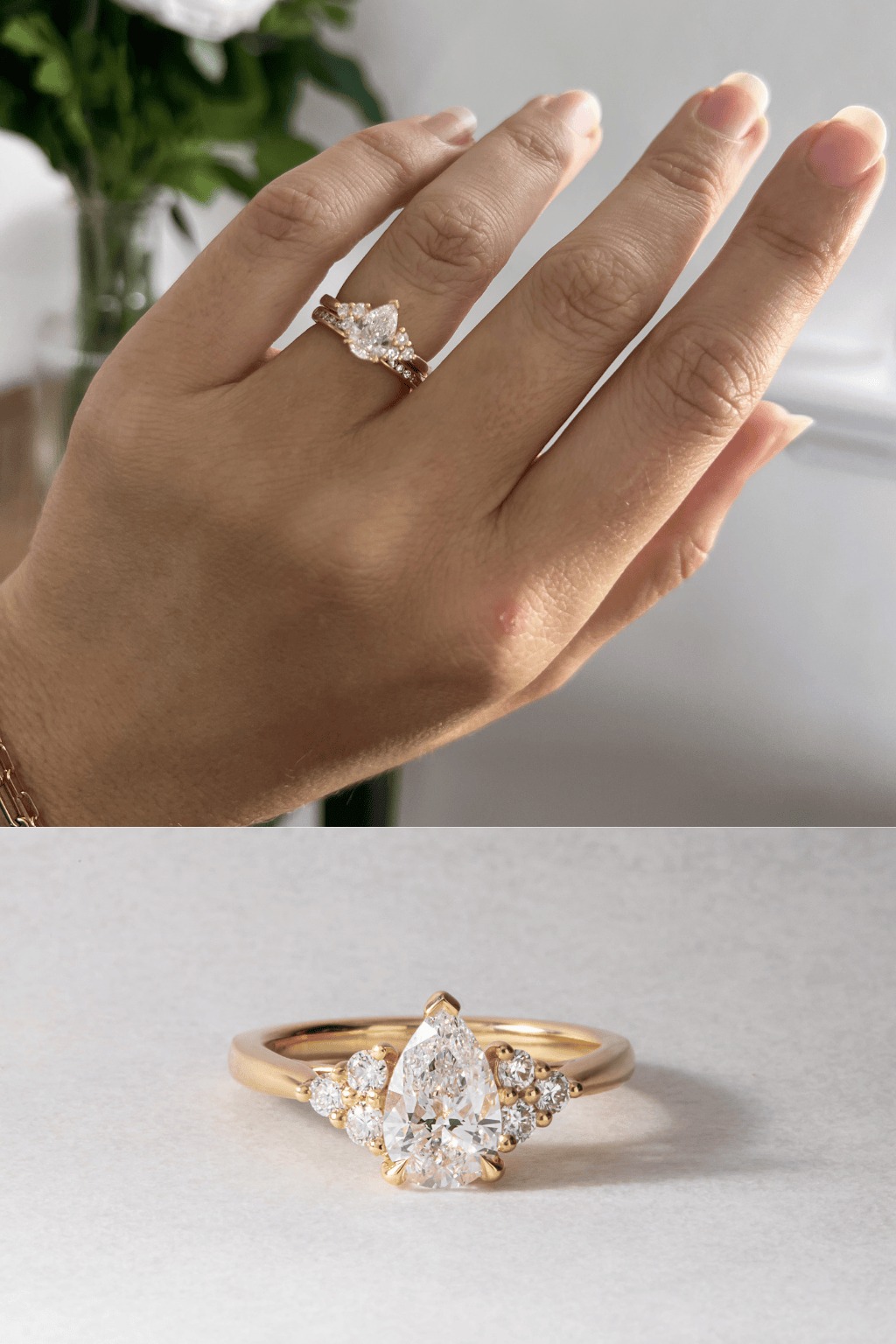 1 Carat Pear Shaped Diamond Ring