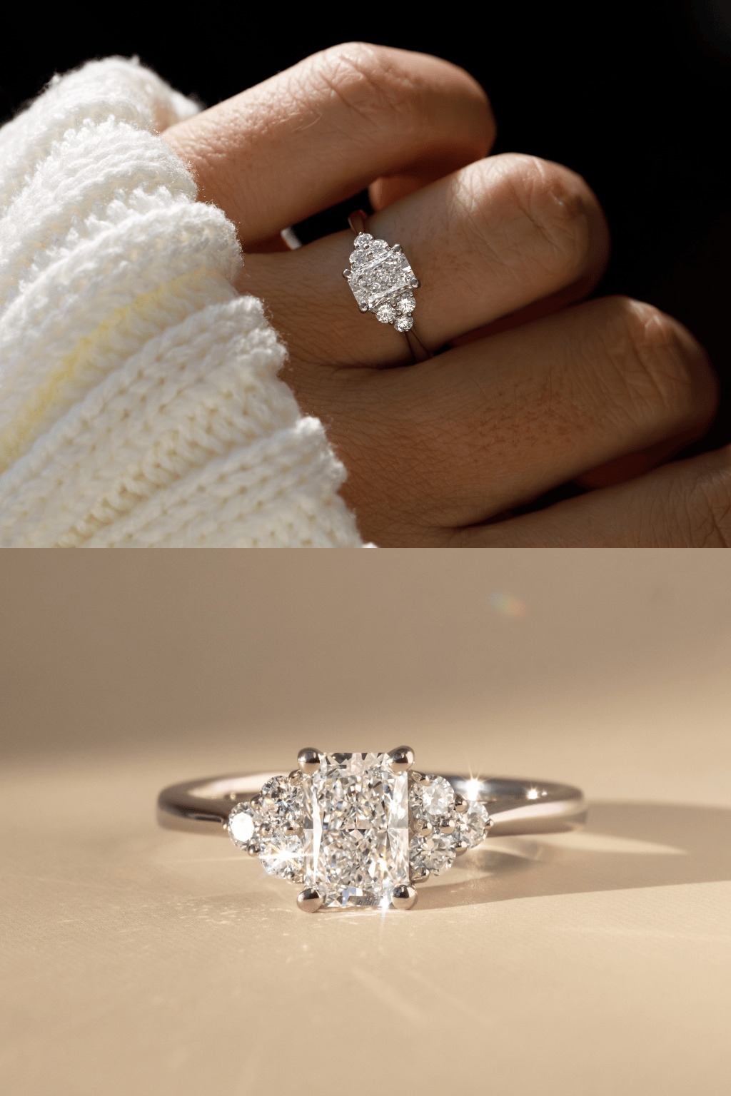 1 Carat Radiant Cut Diamond Ring