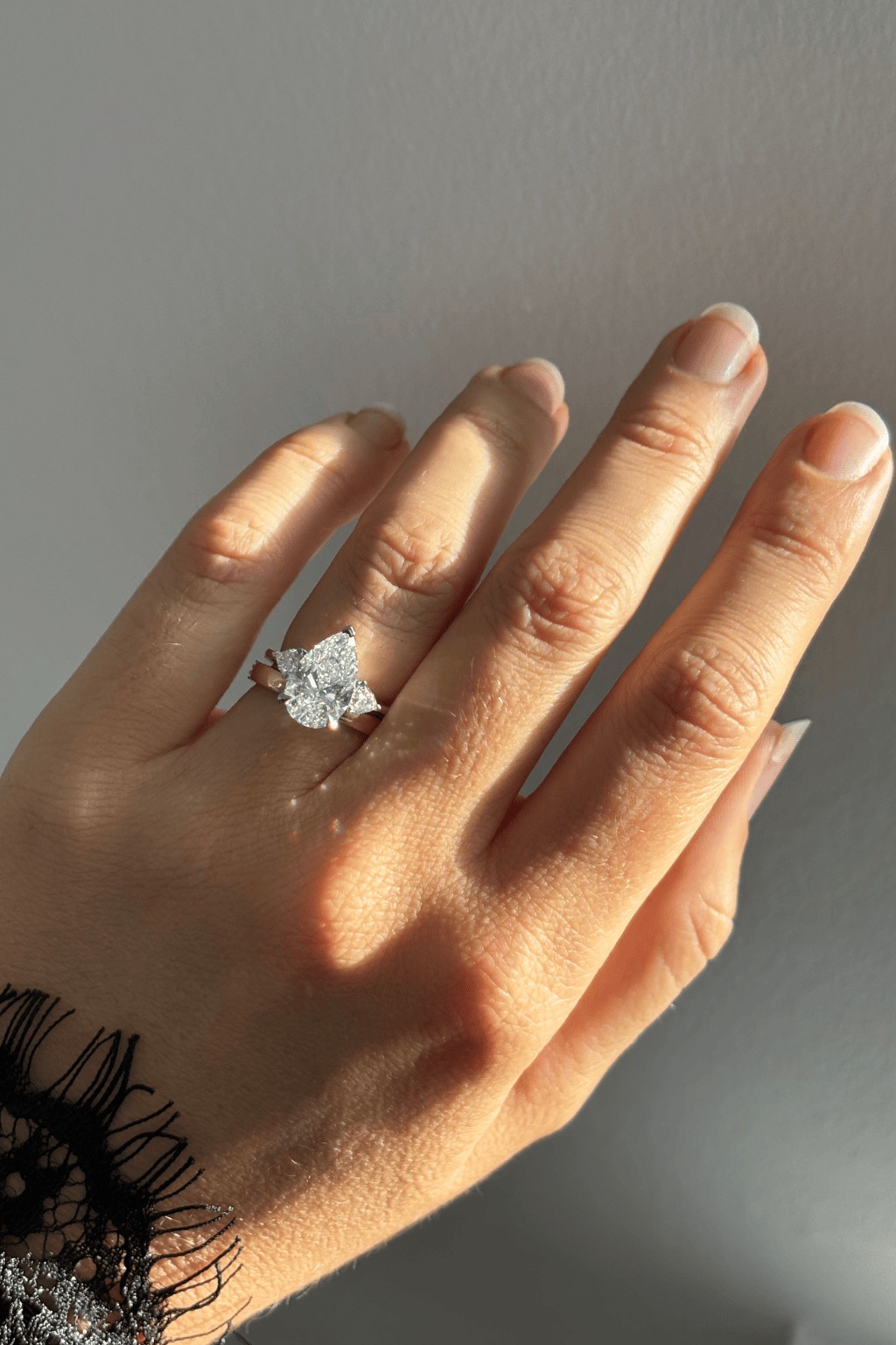 3 Carat Pear Shaped Diamond Ring