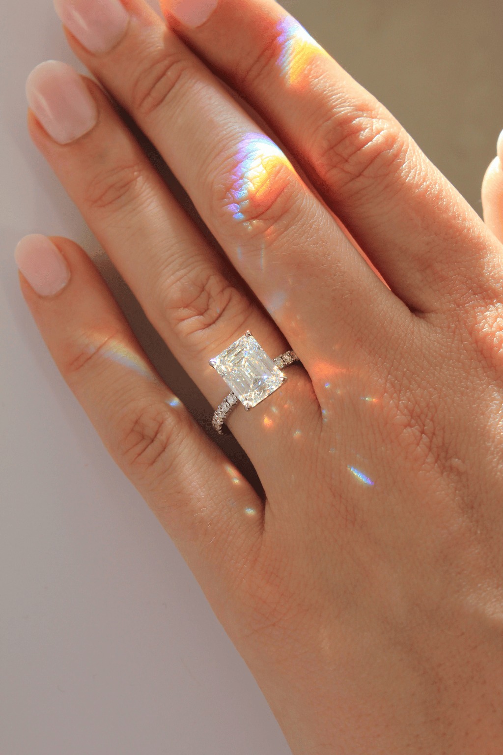 5 Carat Emerald Cut Diamond Ring