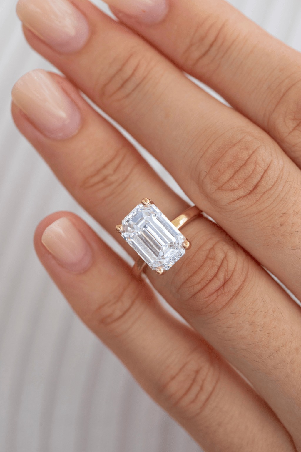 6 Carat Emerald Cut Diamond Ring