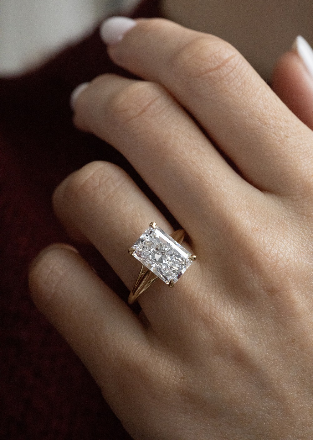 6 Carat Radiant Cut Diamond Ring