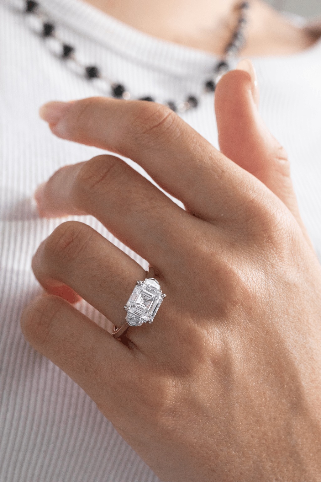3 Carat Asscher Cut Diamond Ring