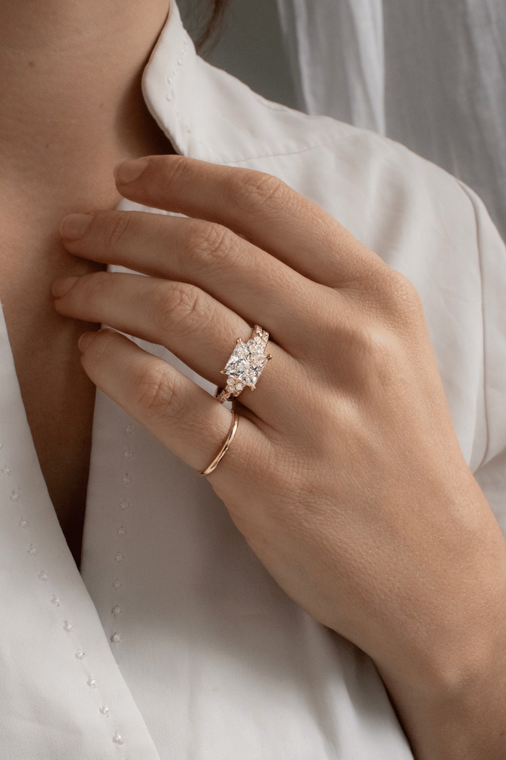 3 Carat Princess Cut Diamond Ring.