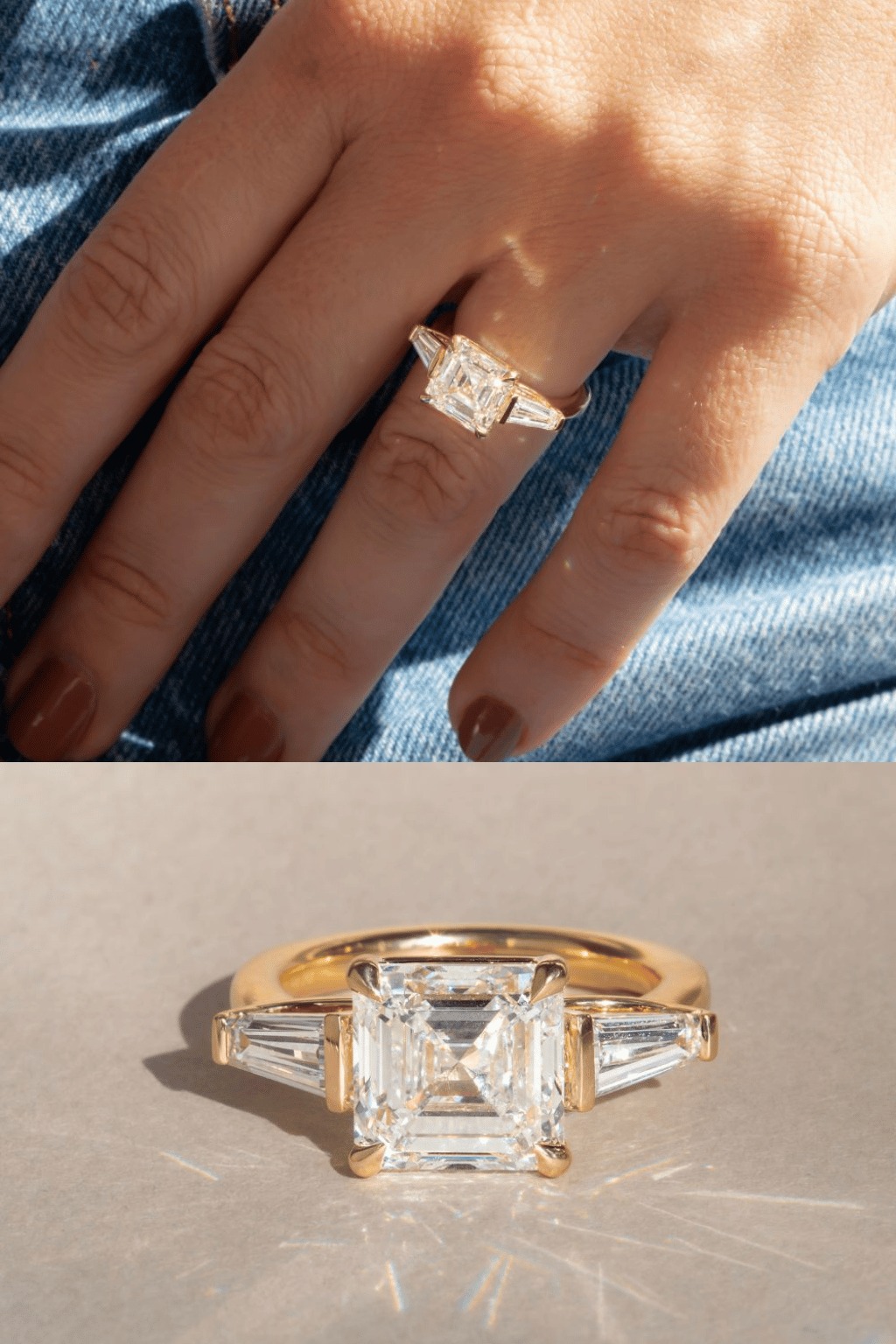 4 Carat Asscher Cut Diamond Ring