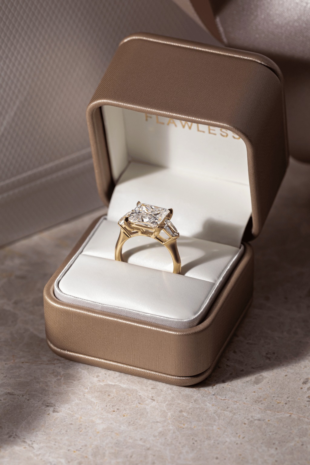 4 Carat Princess Cut Diamond Ring